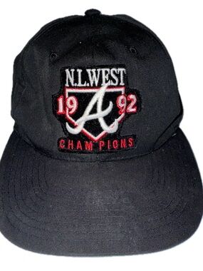 Vintage 1992 Atlanta Braves N.L.West Champions Baseball Cap, One Size
